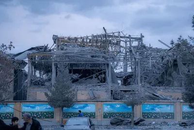 @Babak Taghvaee - The Crisis Watch: BREAKING: These images show the destruction of a boys’ high school in the city of Khomein, central Iran, as a result of an Israeli airstrike. This high school had been used by the IRGC Aerospace Force