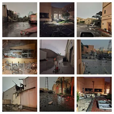 @Babak Taghvaee - The Crisis Watch: BREAKING: These are the first images of the U.S. Navy naval support facility in Manama, Bahrain, severely damaged as a result of ballistic missile and drone strikes carried out by the IRGC Aerospace F