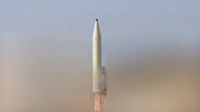 @Babak Taghvaee - The Crisis Watch: BREAKING: There is now very high-resolution and clear footage showing the latest version of the Khorramshahr missile—the Khorramshahr-4 intermediate-range ballistic missile of the IRGC Aerospace Force