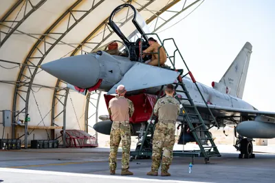 @Babak Taghvaee - The Crisis Watch: BREAKING: It is now confirmed that, in addition to three Royal Kuwaiti Air Force Eurofighter Typhoons destroyed in the IRGC Aerospace Force’s ballistic missile strike on Ali Al-Salem Air Base, two Ita