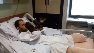 @𝐍𝐢𝐨𝐡 𝐁𝐞𝐫𝐠 🇮🇷 ✡︎: This IRGC aerospace terrorist lost both hands and both feet after an airstrike hit a launchpad he was operating. 

One month they massacre tens of thousands of Iranian civilians.

The next month they 