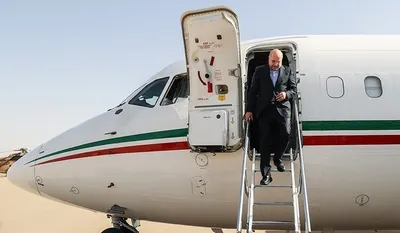 @Babak Taghvaee - The Crisis Watch: BREAKING: An RJ85 of the Iranian Air Force, which I earlier reported flew from Tehran to Islamabad with the approval of the Israeli Air Force, carried a delegation of the Islamic regime of Iran led by