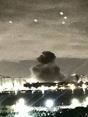 @Open Source Intel: Strikes on the headquarters of Iran’s Islamic Revolutionary Guard Corps (IRGC) Aerospace Forces are seen from the Chitgar area toward Kuhak in western Tehran, Iran. - Vahid Online