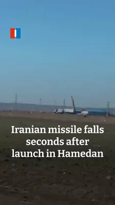 @𝐍𝐢𝐨𝐡 𝐁𝐞𝐫𝐠 🇮🇷 ✡︎: An IRGC missile fired near Hamedan fails and crashes back down again.

This is the same regime that so many people insist could never have accidentally bombed Minab School. As if they don't mess up li