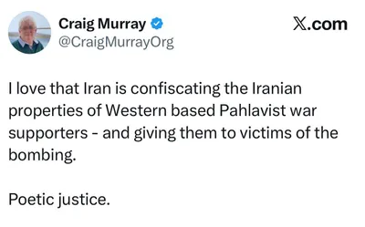 @𝐍𝐢𝐨𝐡 𝐁𝐞𝐫𝐠 🇮🇷 ✡︎: This old pink raisin looking man now cheers as a 7th century barbarian dictatorship steals dissident properties.

Apparently he used to be a British ambassador.

Filth.