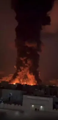 @Babak Taghvaee - The Crisis Watch: BREAKING: Massive explosions and fires have been reported following Israeli airstrikes targeting infrastructure in Tehran, the capital city of Iran.

Recent reports confirm that Israeli strikes have i