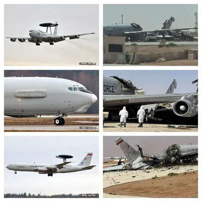 @Babak Taghvaee - The Crisis Watch: BREAKING: It appears that someone has secretly photographed the E-3G Sentry AWACS of the U.S. Air Force that was targeted and destroyed by the IRGC Aerospace Force at Prince Sultan Air Base in Saudi A