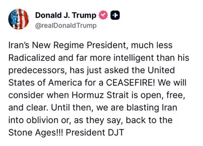 @𝐍𝐢𝐨𝐡 𝐁𝐞𝐫𝐠 🇮🇷 ✡︎: "Iran's new regime president asks for a ceasefire"?

1) Pezeshkian is still President
2) If it's Ghalibaf, he's MORE radical, not less
3) I highly doubt there is a unified regime at all, let alone ask