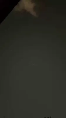 @Babak Taghvaee - The Crisis Watch: BREAKING: This is Tel Aviv in Israel tonight. Cluster munitions released from ballistic missiles launched by the IRGC Aerospace Force have lit up the skies over Israel tonight—you can see them falling