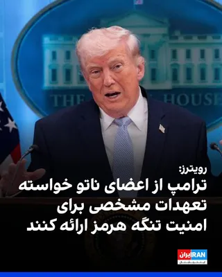 @ايران اينترنشنال: Reuters reported that the NATO Secretary General has informed member states that Trump is seeking specific commitments in the coming days to help ensure the security of the Strait of Hormuz.

Previous
