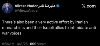 @𝐍𝐢𝐨𝐡 𝐁𝐞𝐫𝐠 🇮🇷 ✡︎: The anti-war voices got their ceasefire.

This ceasefire has freed up time and resources for the regime to go on a mass execution spree, hanging Iranians from cranes. The internet is still down. Oppre
