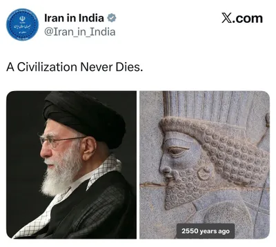 @𝐍𝐢𝐨𝐡 𝐁𝐞𝐫𝐠 🇮🇷 ✡︎: The funniest part about this is that Khamenei was a Seyed - meaning a direct descendant of Mohammad, which is why he wears a black turban.

He descends from Arabs, not Persians.
