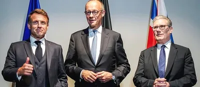 @Open Source Intel: British PM Starmer, German Chancellor Merz, and French President Macron are in Paris ahead of a European summit on establishing a naval defensive force to secure shipping in the Strait of Hormuz.