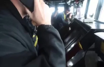 @Open Source Intel: CENTCOM released footage of sailors aboard the USS Rafael Peralta directing a merchant vessel back to an Iranian port during the U.S. blockade of the Strait of Hormuz on April 17.
