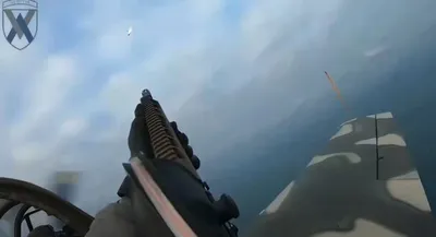 @WarMonitor🇺🇦🇬🇧: Incredible footage of Ukrainian soldiers using a rifle to shoot Iranian Shahed 136 drones out the sky aboard a Soviet era Yak-52 training aircraft.

Insanity…