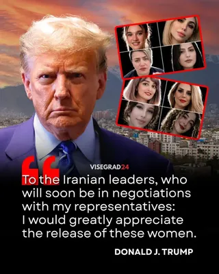@Visegrád 24: President Donald Trump publicly urges the Iranian government to release eight Iranian women facing imminent execution.

He frames it as a necessary gesture of goodwill to begin upcoming diplomatic neg