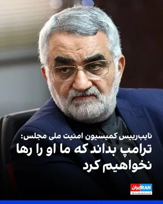 @ايران اينترنشنال: علاءالدین بروجردی، نایب‌رییس کمیسیون امنیت ملی مجلس، تهدیدهای دونالد ترامپ را «توخالی» خواند و گفت: «آنها بدون کوچکترین تحرکی آتش‌بس را تمدید کردند اما ترامپ بداند که ما او را رها نخواهیم کرد.»
او تاک