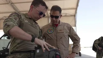 @Open Source Intel: Adm. Brad Cooper in an Apache over the Strait of Hormuz.

The CENTCOM commander toured two Navy ships in the Arabian Sea ahead of the U.S. military's Project Freedom launch.
