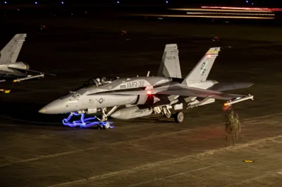 @Babak Taghvaee - The Crisis Watch: BREAKING: F/A-18C/D Legacy Hornets of the USMC’s VMFA-312, operating from Al Dhafra AB in the UAE, sank a total of six missile boats of the IRGC Navy in the Persian Gulf and the Strait of Hormuz, kill