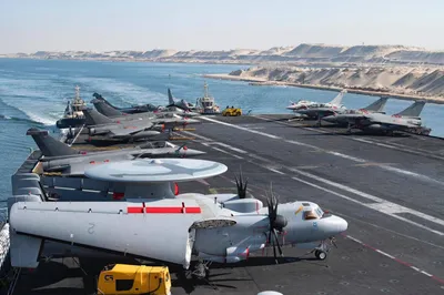 @Open Source Intel: The French carrier Charles de Gaulle and its escort vessels transited the Suez Canal and are now moving through the Red Sea toward the Gulf of Aden. France and the U.K. are preparing a joint mission t