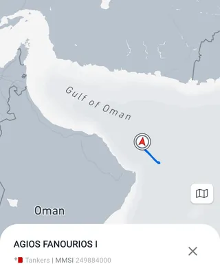 @Babak Taghvaee - The Crisis Watch: BREAKING: The Greek oil tanker Agios FANOURIOS I, which was transporting Iraqi crude oil to Vietnam, was forced to turn back in the Oman Sea by the U.S. Navy.

The vessel had passed through the Strait