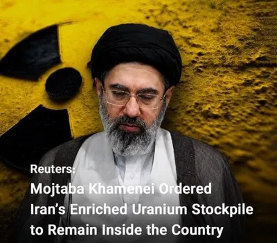 @✡︎𝐋𝐢𝐯𝐞𝐈𝐫𝐚𝐧𝐍𝐞𝐰𝐬🇮🇷🇮🇱: ⚡🇺🇸☢️🦀Reuters: Mojtaba Khamenei has ordered that Iran's stockpile of enriched uranium remain inside the country/Reuters, citing two senior officials of the terrorist regime of the Islamic Republic,