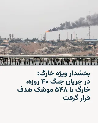 @RadioFarda‌|‌راديو فردا: بخشدار ویژه جزیره خارگ می‌گوید که در جریان جنگ ۴۰ روزه آمریکا و اسرائیل با ایران، «۵۴۸ موشک» به این جزیره اصابت کرد.

نگهدار حسین‌پور این خبر را روز سه‌شنبه ۲۶ خرداد در همایش سراسری «حکمرانی هم‌افزا» 