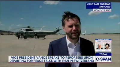 @Open Source Intel: VP JD Vance departing for Switzerland: 

"I'm looking forward to starting the technical talks with the Iranians, the Pakistanis, and the Qataris... We're going to hopefully make progress on the nuclea