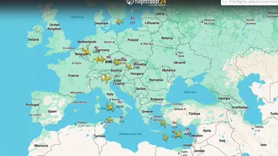 @WarMonitor🇺🇦🇬🇧: Massive US airforce activity over Europe today with a clear effort to continue reinforcing US forces with supplies and extra anti aircraft equipment but also a noticeable constant sally out of tankers