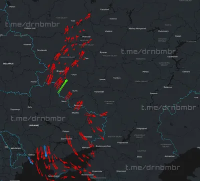 @Open Source Intel: Ukraine has launched a combined drone and cruise missile attack into Russia tonight across multiple axes. Russian sources report approximately 370 drones and several missiles of unknown type on the no