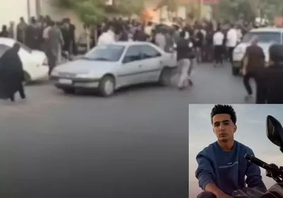 @✡︎𝐋𝐢𝐯𝐞𝐈𝐫𝐚𝐧𝐍𝐞𝐰𝐬🇮🇷🇮🇱: 🚨Don’t stop talking about Iran.
This video shows the moments after the killing of Amir Mohammad Kazemi in Negar.

Amir Mohammad was only 19 years old.

A young Iranian serving as a soldier.

Accordin