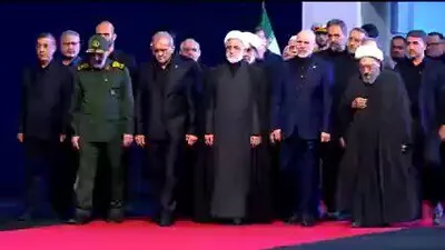@Open Source Intel: Iran's entire regime leadership showed up to Khamenei's coffin, except the new supreme leader Mojtaba Khamenei.