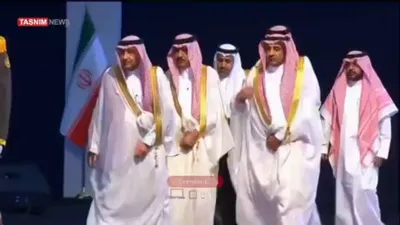 @Masih Alinejad: Wow, this is how the Islamic Republic received Arab and regional delegations at Khamenei’s funeral: they weren’t welcomed with diplomacy. They were handed ideological marching orders disguised as Qura