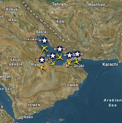 @Open Source Intel: FlightRadar shows 6 aerial refueling tankers over the Persian Gulf, potentially supporting the ongoing operation to escort commercial ships through the Omani route in the Strait of Hormuz.

The fight 