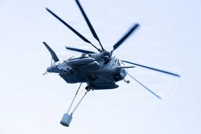 @Open Source Intel: U.S. Central Command (CENTCOM):

"A U.S. Marine Corps CH-53 Super Stallion helicopter delivers supplies to a U.S. Navy ship in the Arabian Sea."