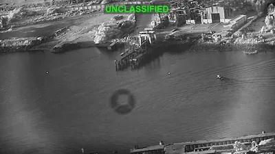 @U.S. Central Command: Yesterday, using multiple one-way attack surface drones, CENTCOM forces successfully struck a submarine and ship maintenance facility in Iran. Three Corsair unmanned surface vessels hit the port at Ba