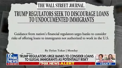 @Open Source Intel: NEC Director Kevin Hassett: 

"If a bank is making lots of loans to people that might be deported... then obviously that person's probably not going to pay back the loan, and so we view this as a fina