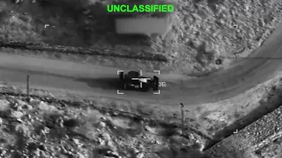 @Babak Taghvaee - The Crisis Watch: BREAKING: CENTCOM has released footage of the airstrikes conducted tonight in southern Iran. According to the released footage, the following targets were destroyed: fishing boats and a bulldozer. The