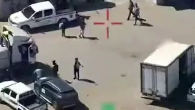 @Open Source Intel: An IDF airstrike hit armed Islamic Jihad operatives loading weapons into a vehicle in Gaza. The IDF says the arms were intended for attacks on Israeli troops.