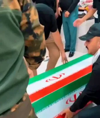 @Open Source Intel: Footage shows the coffins of Iranian Revolutionary Guard Corps members killed by US - Saudi strikes inside the PMF headquarters in Iraq.