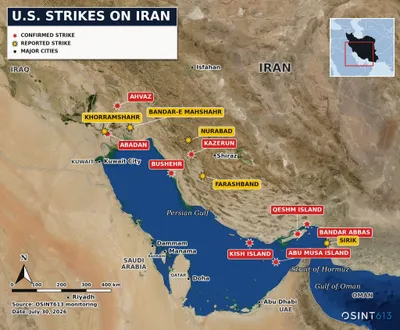 @Open Source Intel: UPDATED OSINT613 MAP: Last night’s U.S. strikes were reported across southern Iran, making them one of the most geographically widespread strike waves of the current campaign.

According to CENTCOM, t
