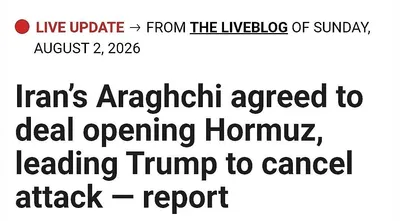@✡︎𝐋𝐢𝐯𝐞𝐈𝐫𝐚𝐧𝐍𝐞𝐰𝐬🇮🇷🇮🇱: 🚨🇺🇸🦀
Israel's Channel 12: Iraqi agreed to the plan to reopen the Strait of Hormuz; President Trump canceled the attack

Israel's Channel 12 reported that Abbas Araghchi, the foreign minister of th