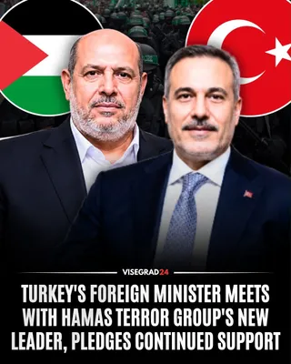 @Visegrád 24: Turkish Foreign Minister Hakan Fidan has met with Khalil al-Hayya, the newly elected head of Hamas's political bureau, in Ankara, reaffirming Turkey's support for the “Palestinian cause” and praising 