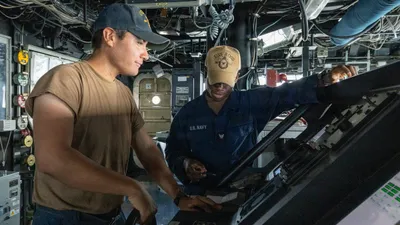 @U.S. Central Command: U.S. Sailors stand watch on the bridge of USS Ross (DDG 71). Ross is one of over 20 U.S. warships deployed to the Middle East supporting military missions, including strict enforcement of the U.S. blo