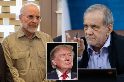 @✡︎𝐋𝐢𝐯𝐞𝐈𝐫𝐚𝐧𝐍𝐞𝐰𝐬🇮🇷🇮🇱: ⚡🇺🇸🦀
نیویورک پست با انتشار تصویری از مسعود پزشکیان و محمدباقر قالیباف گزارش داد مقام‌های ارشد غیرنظامی رژیم جمهوری اسلامی برای دستیابی به توافق با پرزیدنت ترامپ و پایان دادن به جنگ تلاش می‌کنند. ای