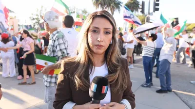 @ايران اينترنشنال: On the fourth anniversary of the state killing of Mahsa Amini, a number of Iranians in Los Angeles held a rally and march to honor her memory and that of other victims of Iran's nationwide uprisings i
