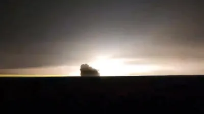 @WarMonitor🇺🇦🇬🇧: Video of Ukrainian forces launching Flamingo Cruise Missiles at Moscow Russia last night.