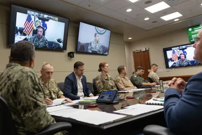 Today, CENTCOM briefed international shipping partners on the Strait of Hormuz during a virtual discussion. Leaders highlighted building momentum for freedom of navigation as commercial traffic flow…
