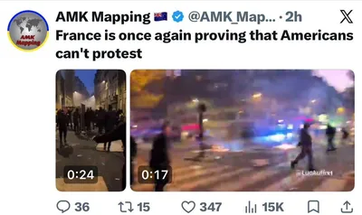 I’ve noticed pro Palestinian, pro Russian and pro IRGC accounts cheering on the riots in France. “France knows how to protest. America should learn.”